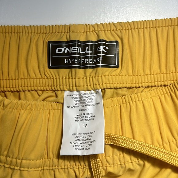 O’NEILL Hyperfreak fast dry board shorts - kids Size 12 color yellow - Picture 4 of 6